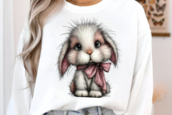 Storybook Easter Bunny With Bow Clipart Product Image 2