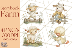 Vintage Farm Animal Clipart, Whimsical Farm Animals Clip Art Product Image 1