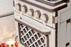 Stove Doll furniture - Laser Cut File, SVG Kitchen miniature Product Image 3