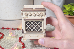 Stove Doll furniture - Laser Cut File, SVG Kitchen miniature Product Image 5