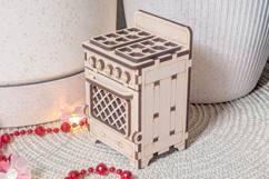 Stove Doll furniture - Laser Cut File, SVG Kitchen miniature Product Image 10