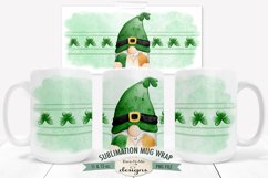 St Patricks Gnome 1 Mug Sublimation Wrap Design 11 &amp; 15 oz Product Image 2