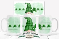 St Patricks Gnome 2 Mug Sublimation Wrap Design 11 &amp; 15 oz Product Image 2