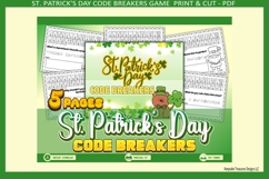 St. Patrick’s Day Coloring Game for Kids Print &amp; Cut PDF Product Image 1