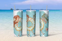 Beach girls tumbler sublimation design 20 oz skinny Product Image 3