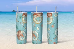 Beach girls tumbler sublimation design 20 oz skinny Product Image 6