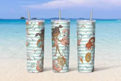 Beach girls tumbler sublimation design 20 oz skinny Product Image 4