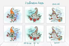 Christmas Gnomes tumbler sublimation design 20 oz skinny Png Product Image 2