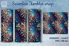 Christmas Snowflakes Seamless Tumbler Sublimation, 20 oz Product Image 2