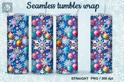 Frozen Candy Seamless Tumbler Sublimation, 20 oz PNG Product Image 1