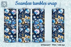 Frozen Beauty Seamless Tumbler Sublimation, 20 oz PNG Product Image 1