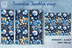 Frozen Beauty Seamless Tumbler Sublimation, 20 oz PNG Product Image 2