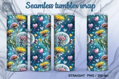 Breath of spring Seamless Tumbler Sublimation, 20 oz PNG Product Image 1