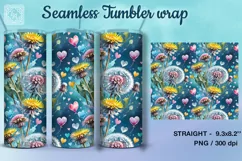 Breath of spring Seamless Tumbler Sublimation, 20 oz PNG Product Image 3