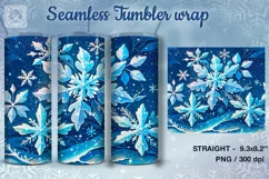 Frozen Beauty Seamless Tumbler Sublimation, 20 oz PNG Product Image 2