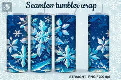 Frozen Beauty Seamless Tumbler Sublimation, 20 oz PNG Product Image 1