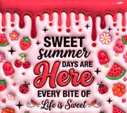 3D Inflated Sweet Summer Tumbler Wrap PNG Product Image 2