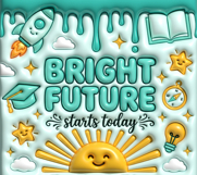 Bright Future Graduation Tumbler Wrap PNG Product Image 2