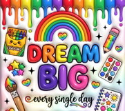 Rainbow School Tumbler Wrap PNG Product Image 2