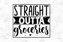 Straight outta groceries SVG, Tote Bag SVG Design Product Image 2