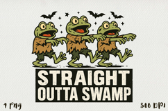 Retro Halloween Frog PNG, Sublimation Design. Product Image 1