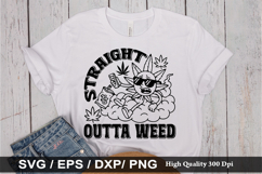 Funny Weed SVG Design - Straight Outta Weed Product Image 5