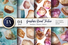 Gemstones with Surreal Bread Texture Digital Paper Product Image 1
