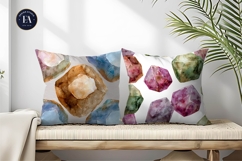 Hand-Painted Bread-Textured Gemstones Digital Paper Product Image 2