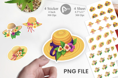 Straw Hat Sticker Product Image 1