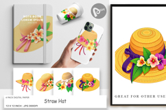 Digital Paper Straw Hat Product Image 1