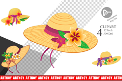 Straw Hat Clipart Product Image 1