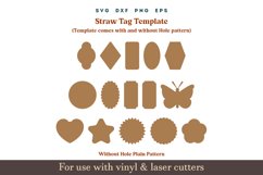 Straw Tag SVG, Straw Tag Template, Party Favor Straw Tag,Straw Label template, Wedding Tags, Straw Tag Labels, Cricut glowforge cut files