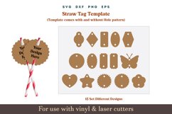 Straw Tag SVG, Straw Tag Template, Party Favor Straw Tag,Straw Label template, Wedding Tags, Straw Tag Labels, Cricut glowforge cut files