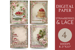 Strawberries &amp; Lace Breakfast Paper with Pancakes &amp; Berries Product Image 1