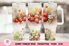 Strawberries Tumbler Wrap, 40 oz tumbler wrap, Ladybug Tumbler Wrap, Ladybug Png