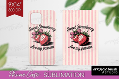 Strawberry Vintage Fruit Phone Case PNG Summer Case PNG Product Image 1