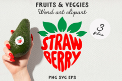Fruit Typography BUNDLE, Fruit Word Art SVG | PNG | EPS Product Image 22