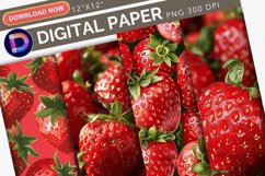 Strawberry Digital Paper Product Image 1