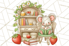 Strawberry Animals Clipart, Strawberry Houses Clip Art Png Product Image 4
