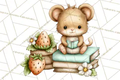 Strawberry Animals Clipart, Strawberry Houses Clip Art Png Product Image 5