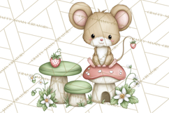 Strawberry Animals Clipart, Strawberry Houses Clip Art Png Product Image 3