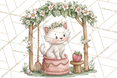 Strawberry Animals Clipart, Strawberry Houses Clip Art Png Product Image 3