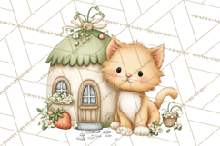 Strawberry Animals Clipart, Strawberry Houses Clip Art Png Product Image 4