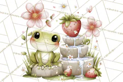 Strawberry Animals Clipart, Strawberry Houses Clip Art Png Product Image 4