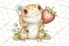 Strawberry Animals Clipart, Strawberry Houses Clip Art Png Product Image 2