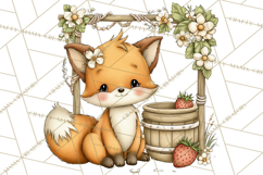 Strawberry Animals Clipart, Strawberry Houses Clip Art Png Product Image 2