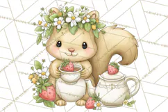 Strawberry Animals Clipart, Strawberry Houses Clip Art Png Product Image 5