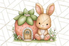 Strawberry Animals Clipart, Strawberry Houses Clip Art Png Product Image 5