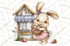 Strawberry Animals Clipart, Strawberry Houses Clip Art Png Product Image 4