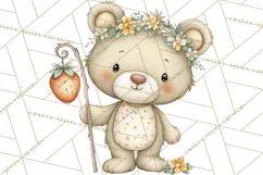 Strawberry Animals Clipart, Strawberry Houses Clip Art Png Product Image 2